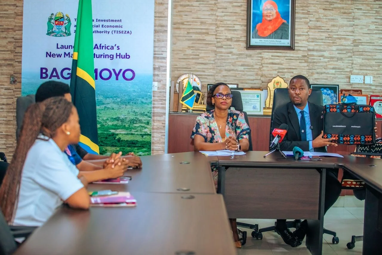 TISEZA Director General Gilead Teri speaking at the press conference